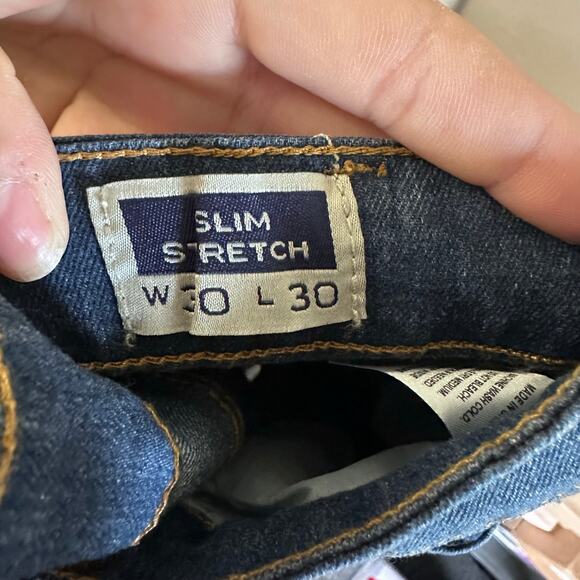 New mens Amongst Others slim stretch night shadow distressed jeans size 30x30 - Picture 6 of 7